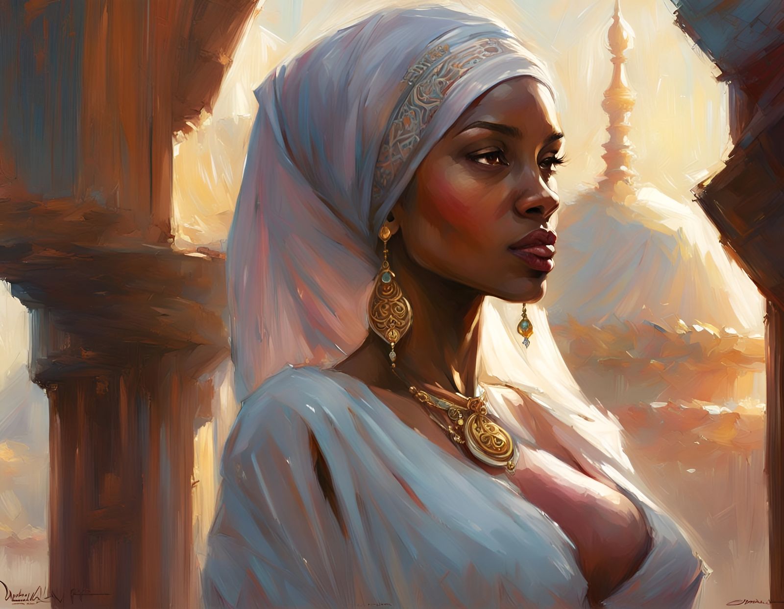 Attractive Portrait of Confident Woman in Traditional Wear