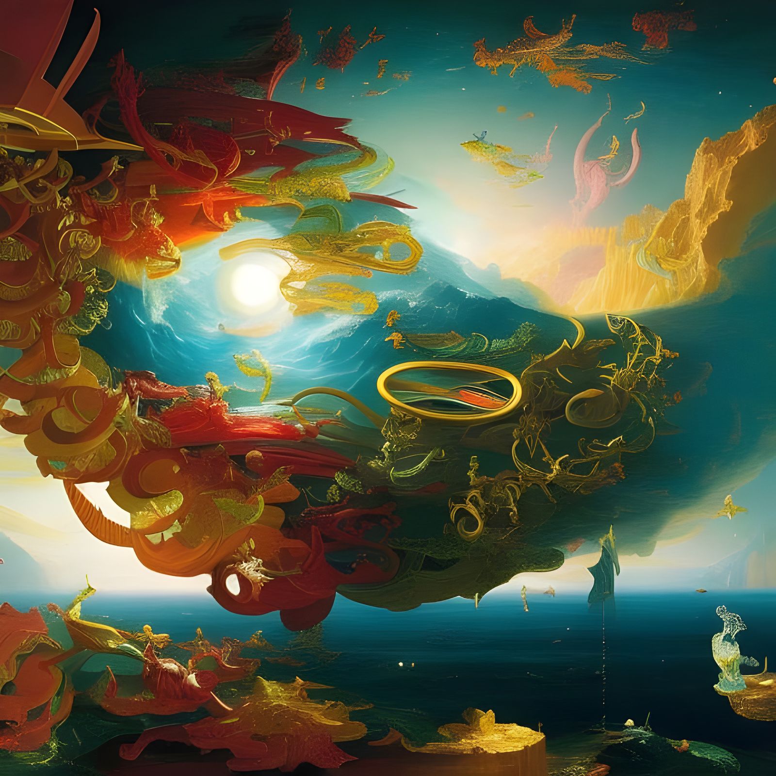 Cosmic Ocean Dreamscape: Hudson River School Style