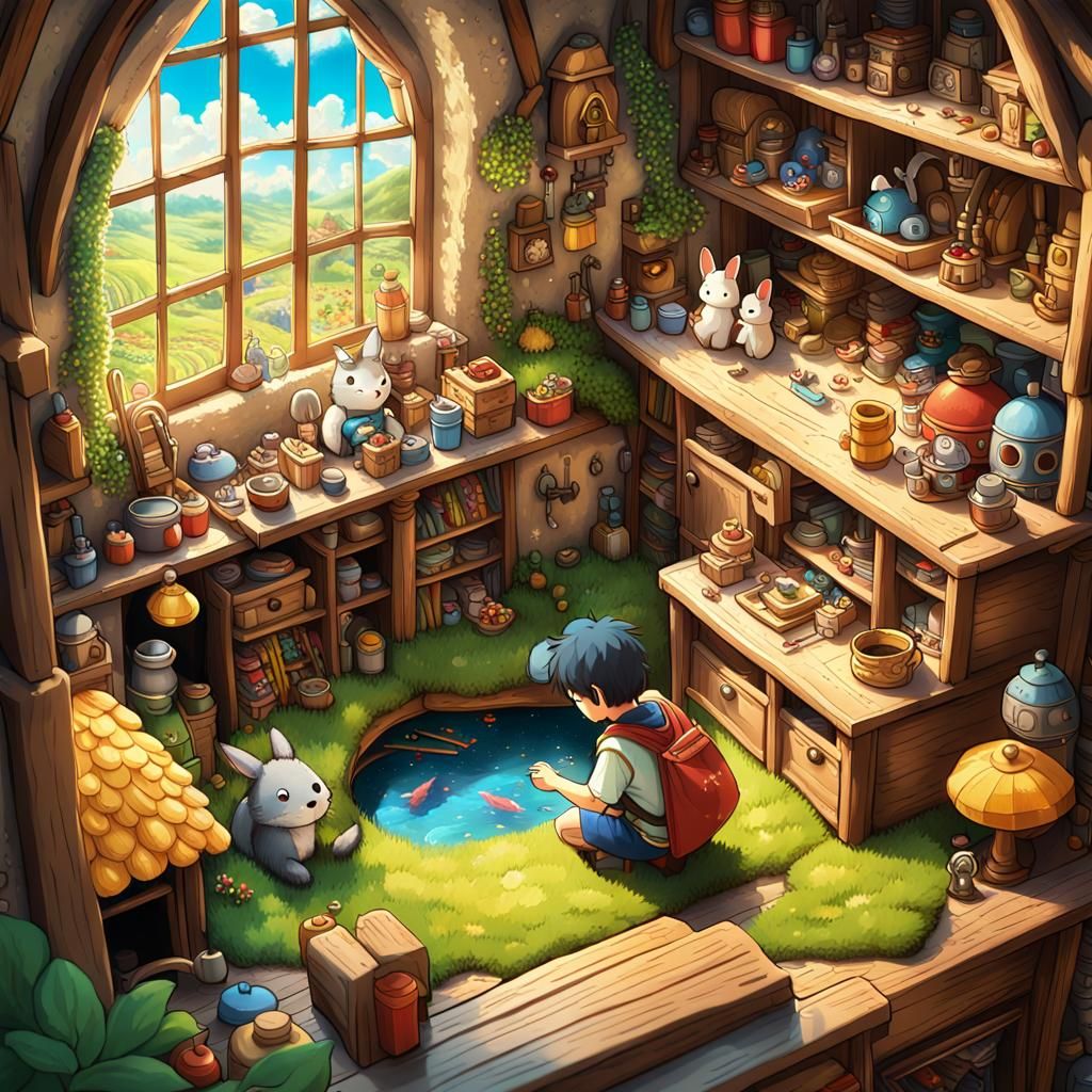 Miniature Medieval Wonderland in Toy Box