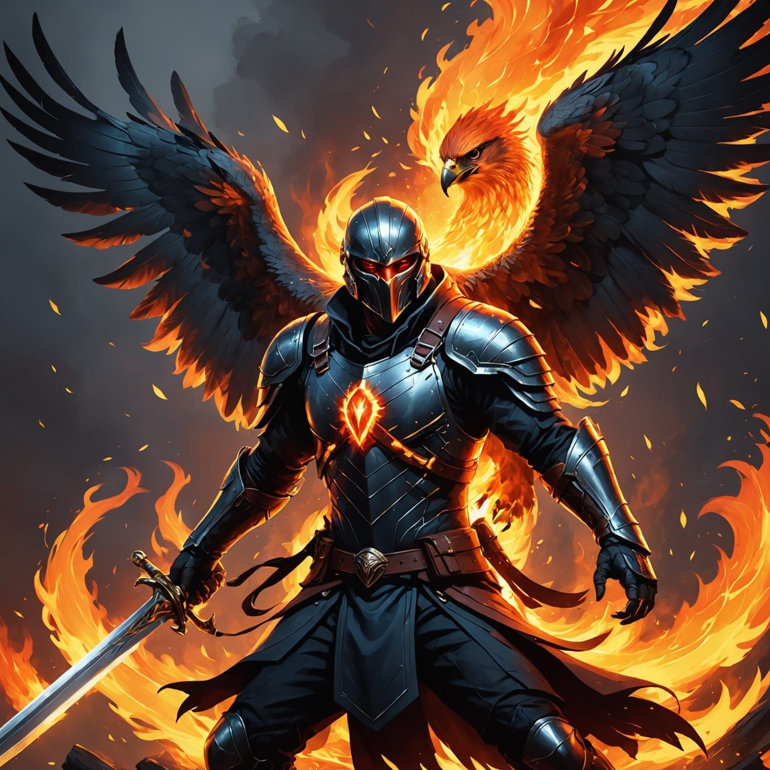 Phoenix Spirit in Fiery Glory