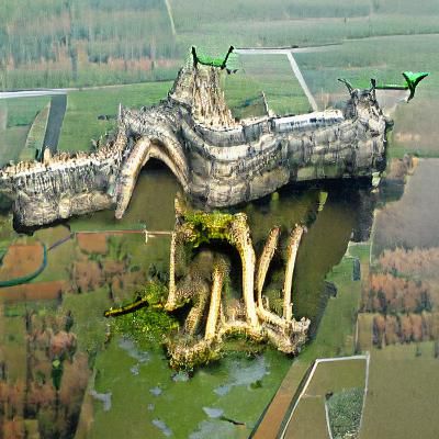Ancient Swamp Chateau with Flying Buttresses