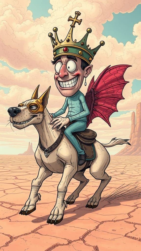 Jimmy Neutron's Crowned Canine Desert Ride