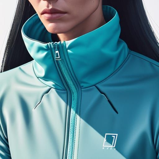 High-Fashion Skiwear Fabric Close-Up in Cinematic Style