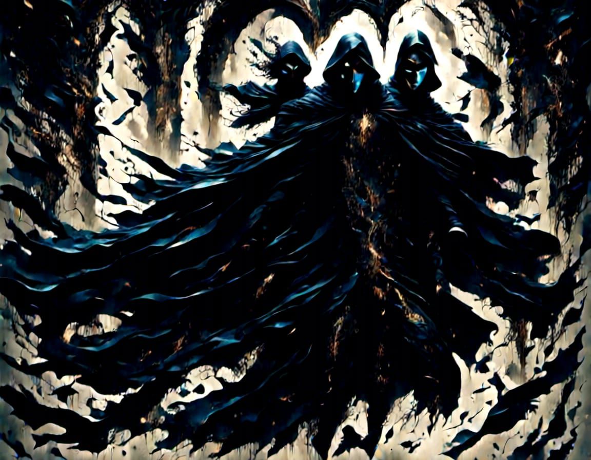 Masked Figure in Comic Book Art Style