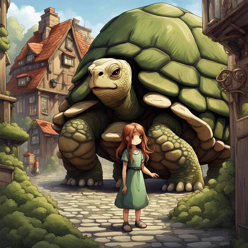 The Giant Tortoise and the Village Girl