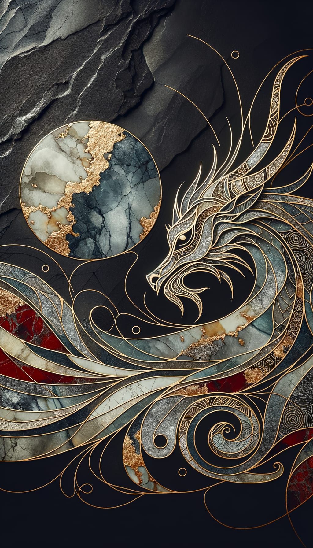 Mystical Viking Dragon Under the Moonlight