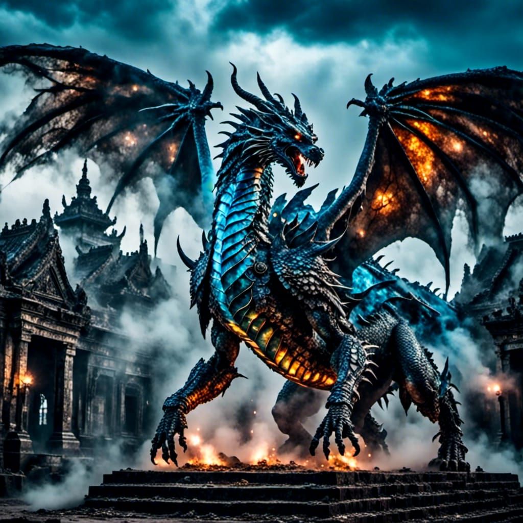 Zombie Ghost Dragon in Ancient City