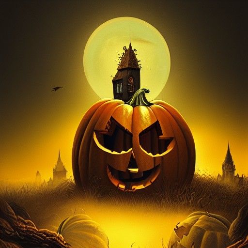 King of the Pumpkin Empire: Surreal Movie Poster