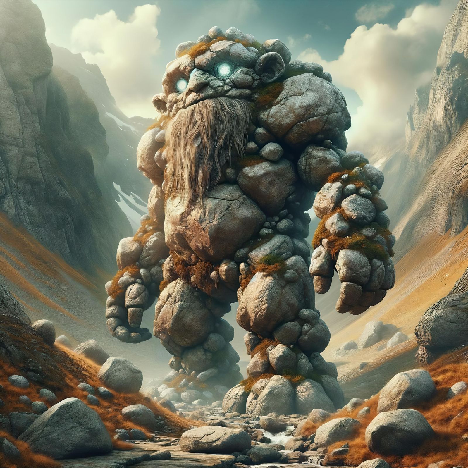 Epic Fantasy Earth Elemental Mountain Dweller