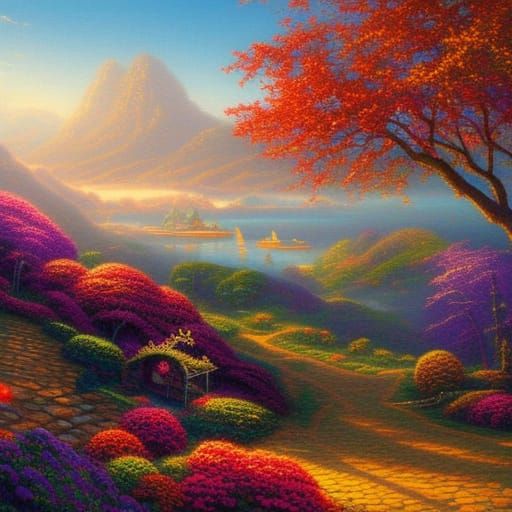 Ethereal Dragon Frolics in Autumn Mist