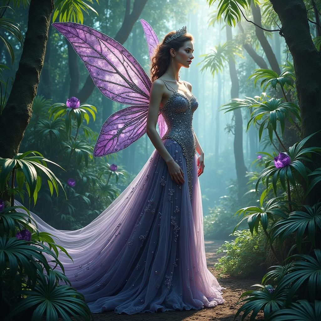 Fairy Princess in Enchanted Forest: Matte Painting