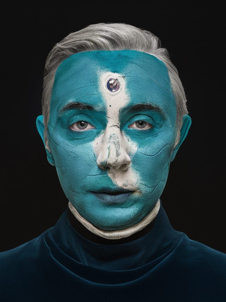 Surreal Portrait in Velvet Painted Style