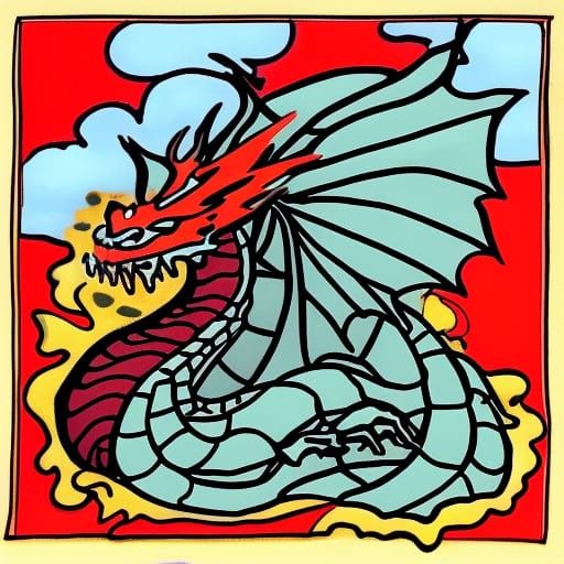 Majestic Fire Breathing Dragon
