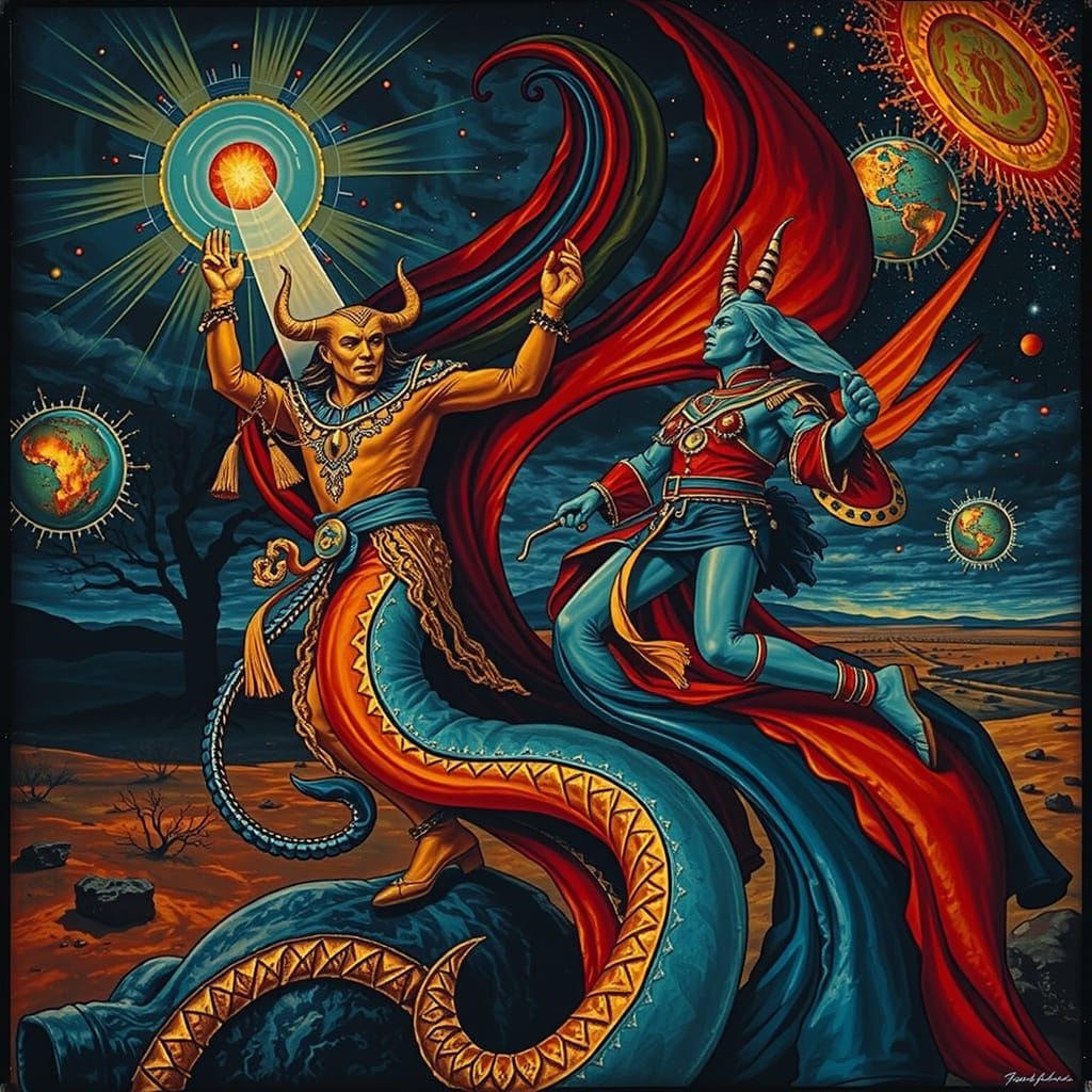 Maldoror and Matador in Surreal Cosmic Battle
