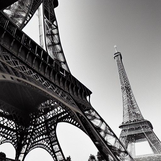 Destroyed Eiffel Tower: A Post-Apocalyptic Vision
