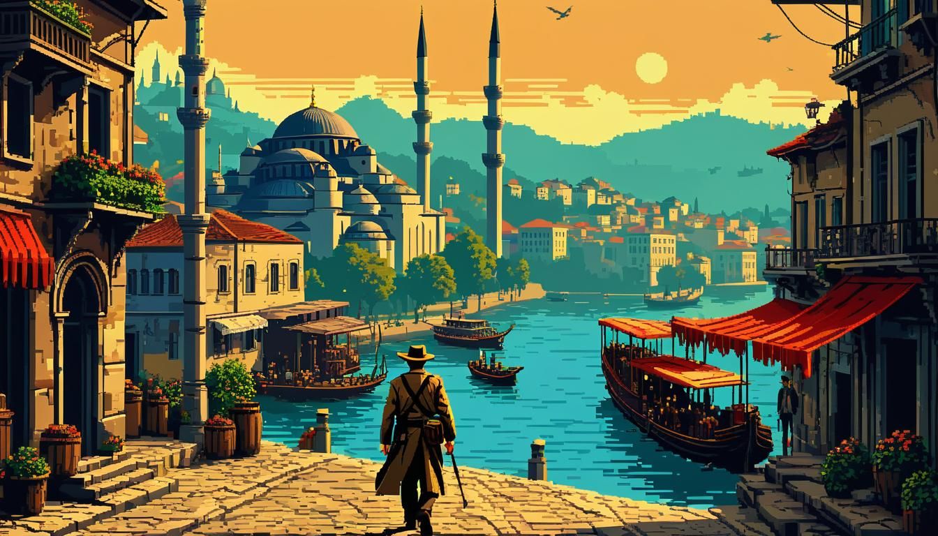 Indiana Jones in Istanbul: 90s Pixel Art