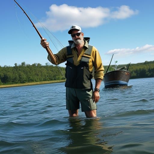 Stunning Fisherman Ready for the Catch