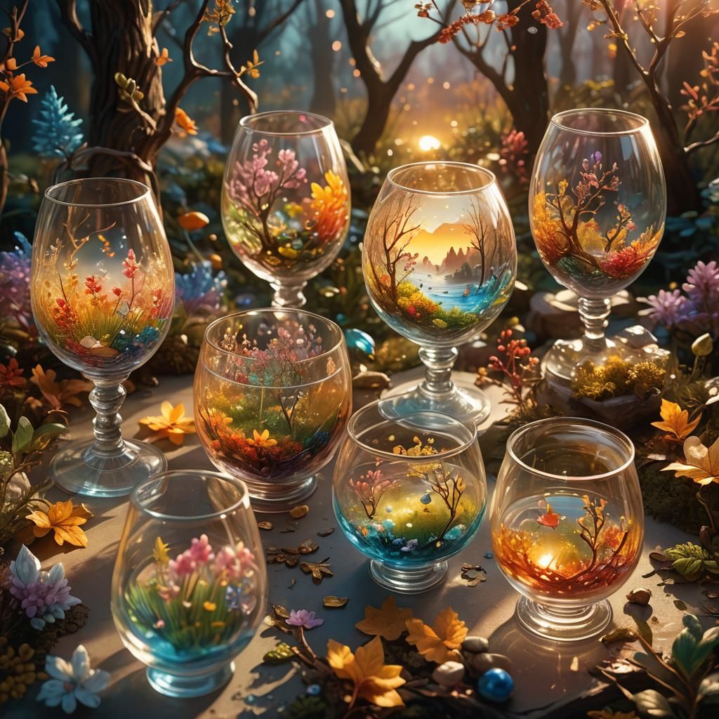 Glass Sculpture Encapsulates The Four Seasons