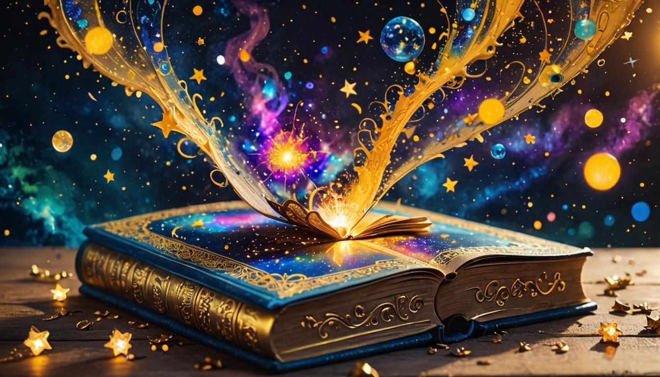 Cosmic Splash Art Book with Magic