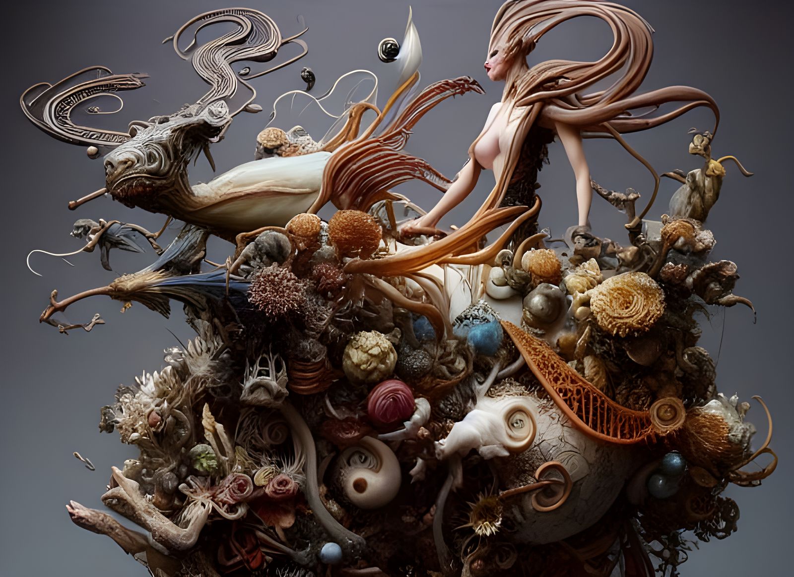 Eldritch Rebellion of Porcelain Fantasy Creatures