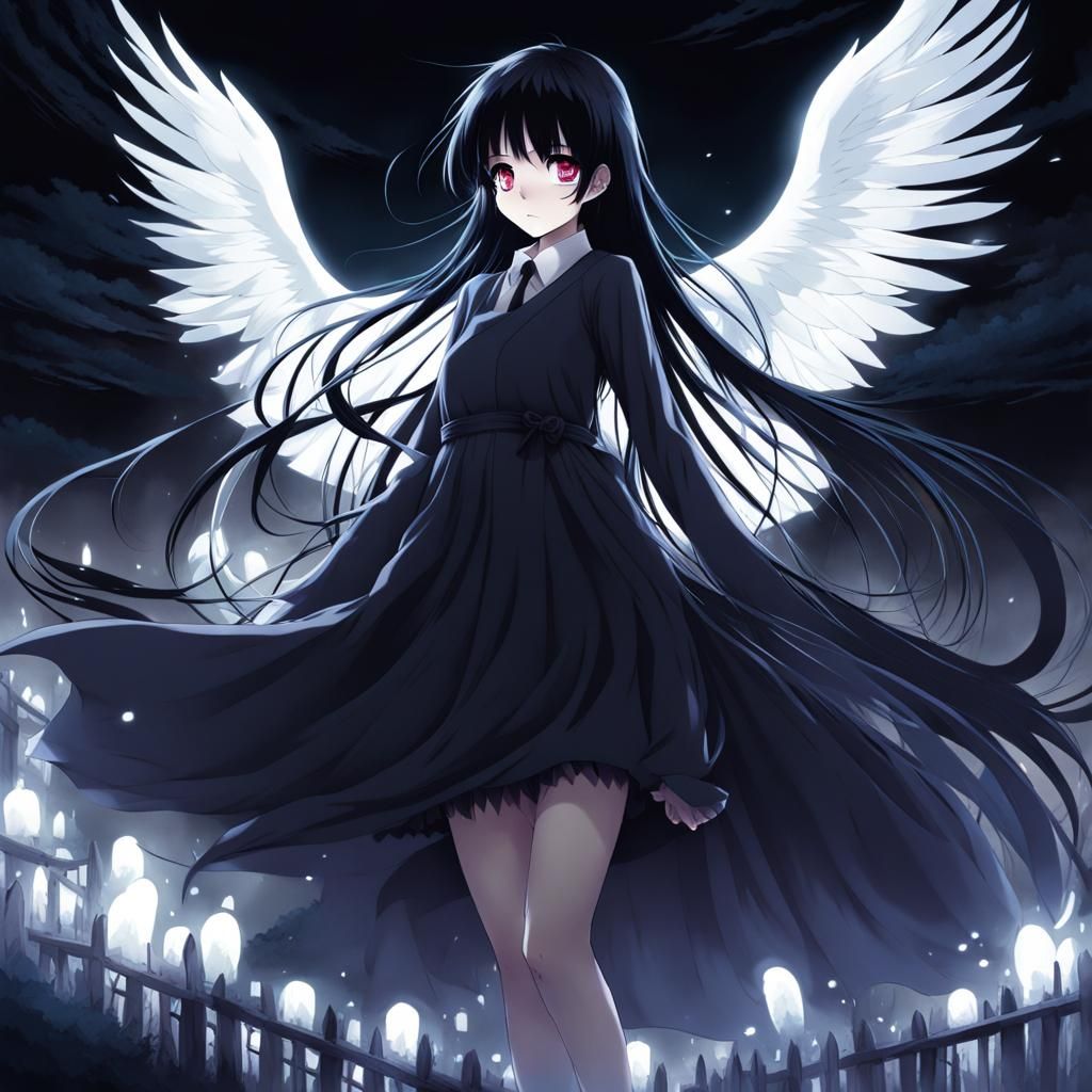 Fading Ghost Girl in Anime Style