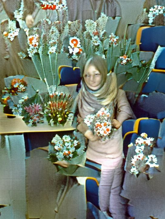Flowers in 1970s Style