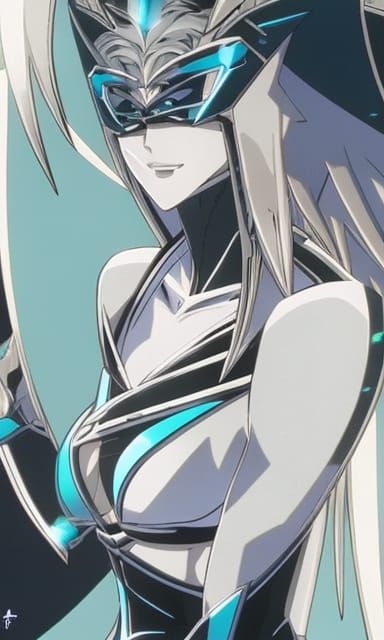 Ice Queen Muscle Goddess in Anime Style