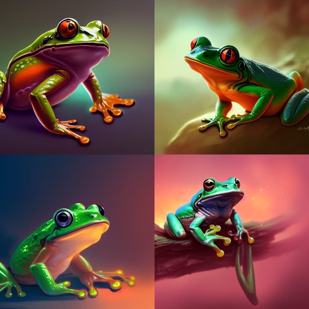 Hyperdetailed Cute Frog Concept Art