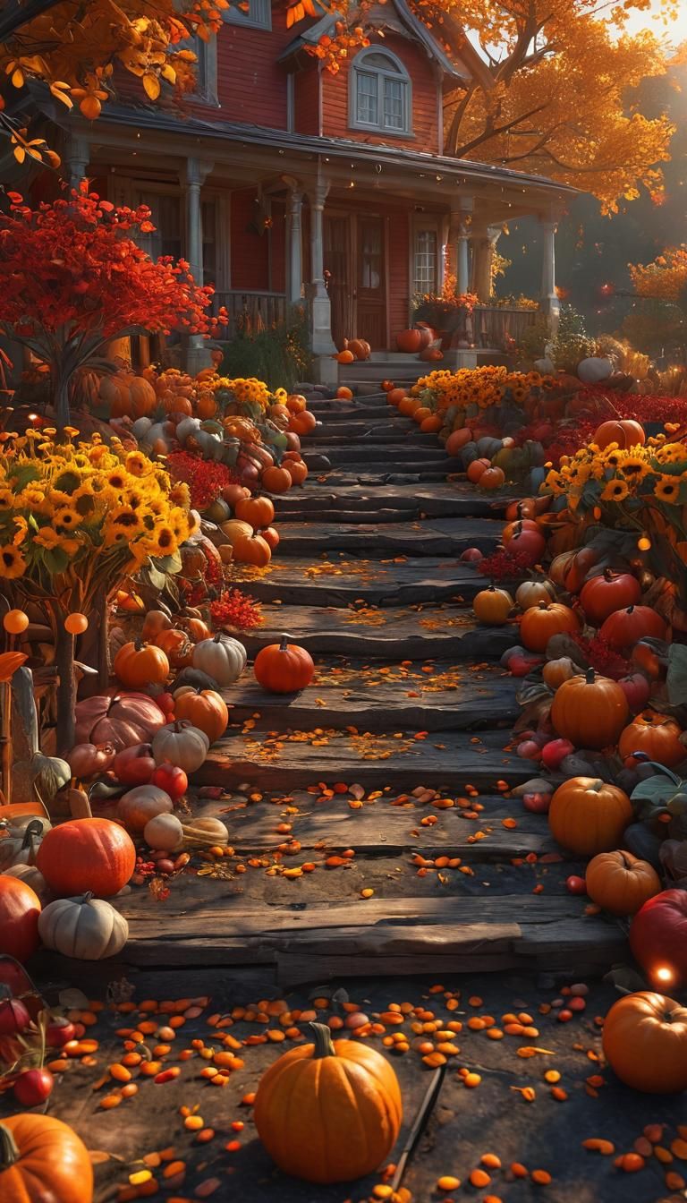 Enchanted Autumn Harvest in Photorealistic Style