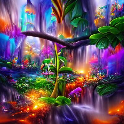 Enchanted Jungle: Detailed and Colorful Art