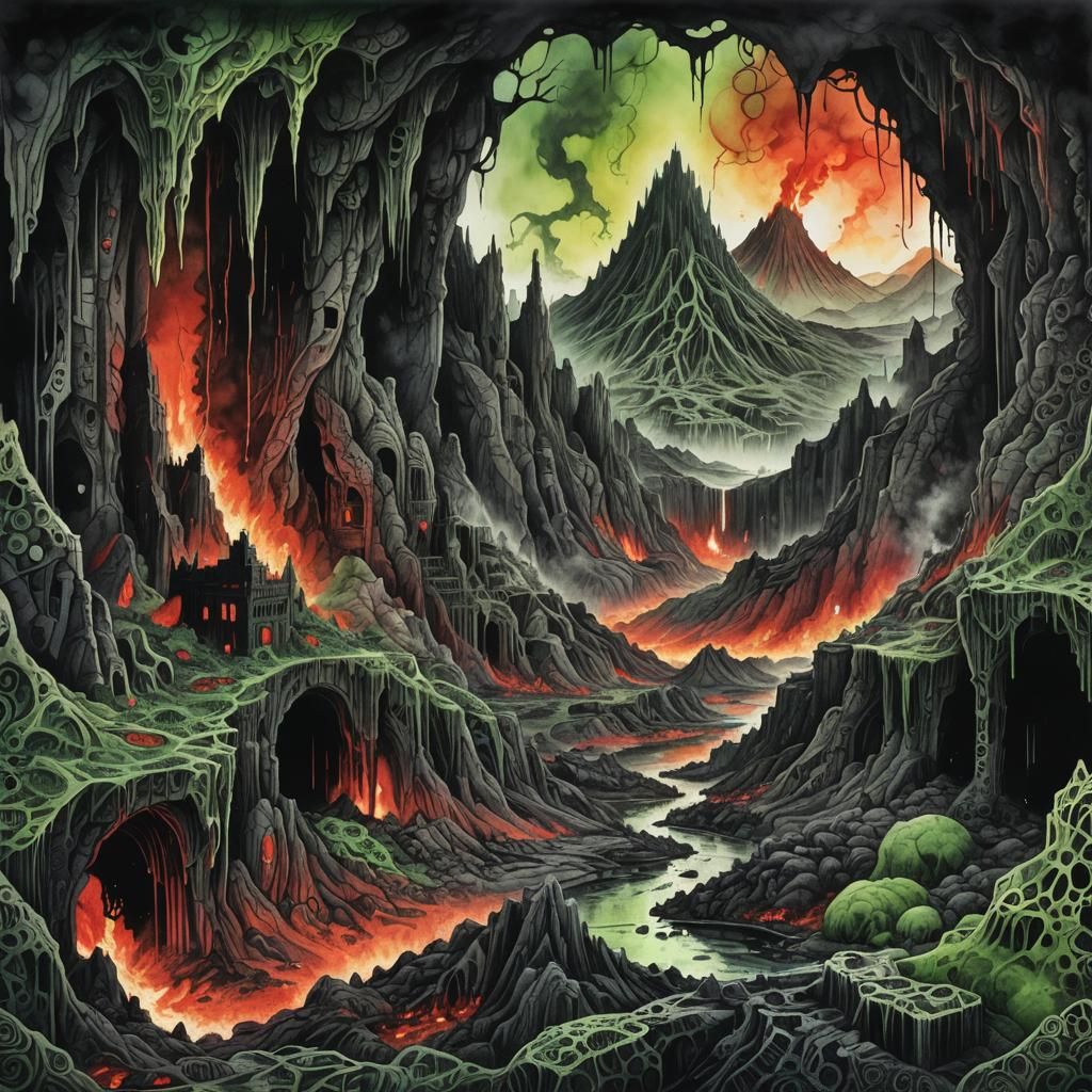 Eldritch Horror Amidst Ruins: A Dark Fantasy Masterpiece