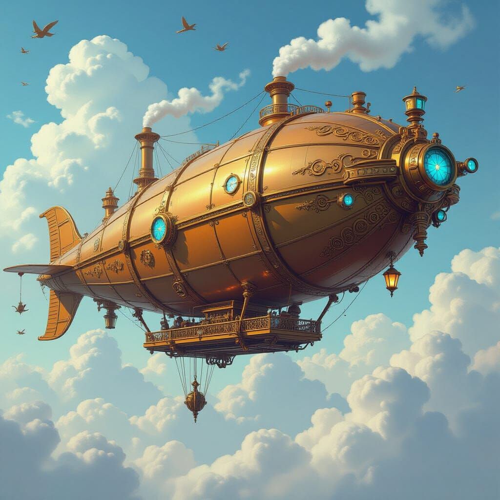Steampunk Airship Organ Soars Through the Sky