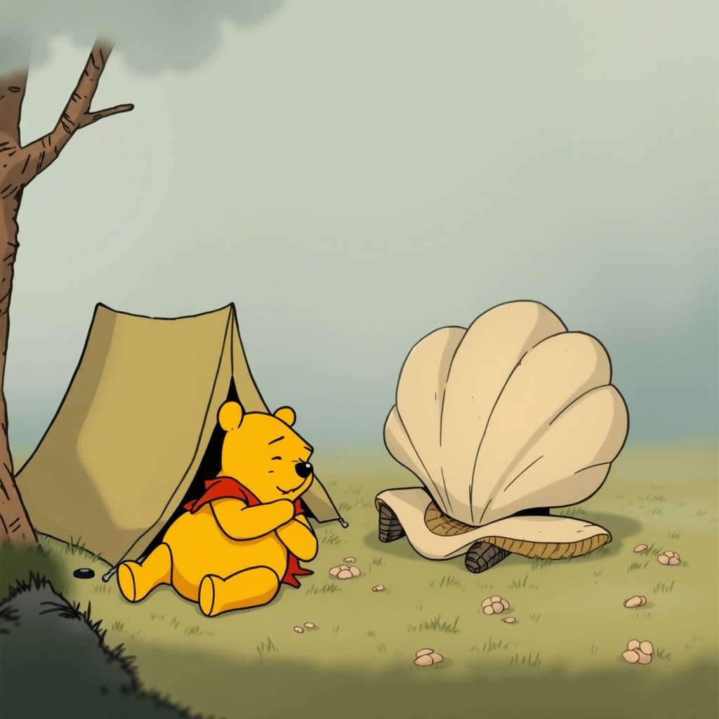 Winnie the Pooh's Cozy Beachside Slumber