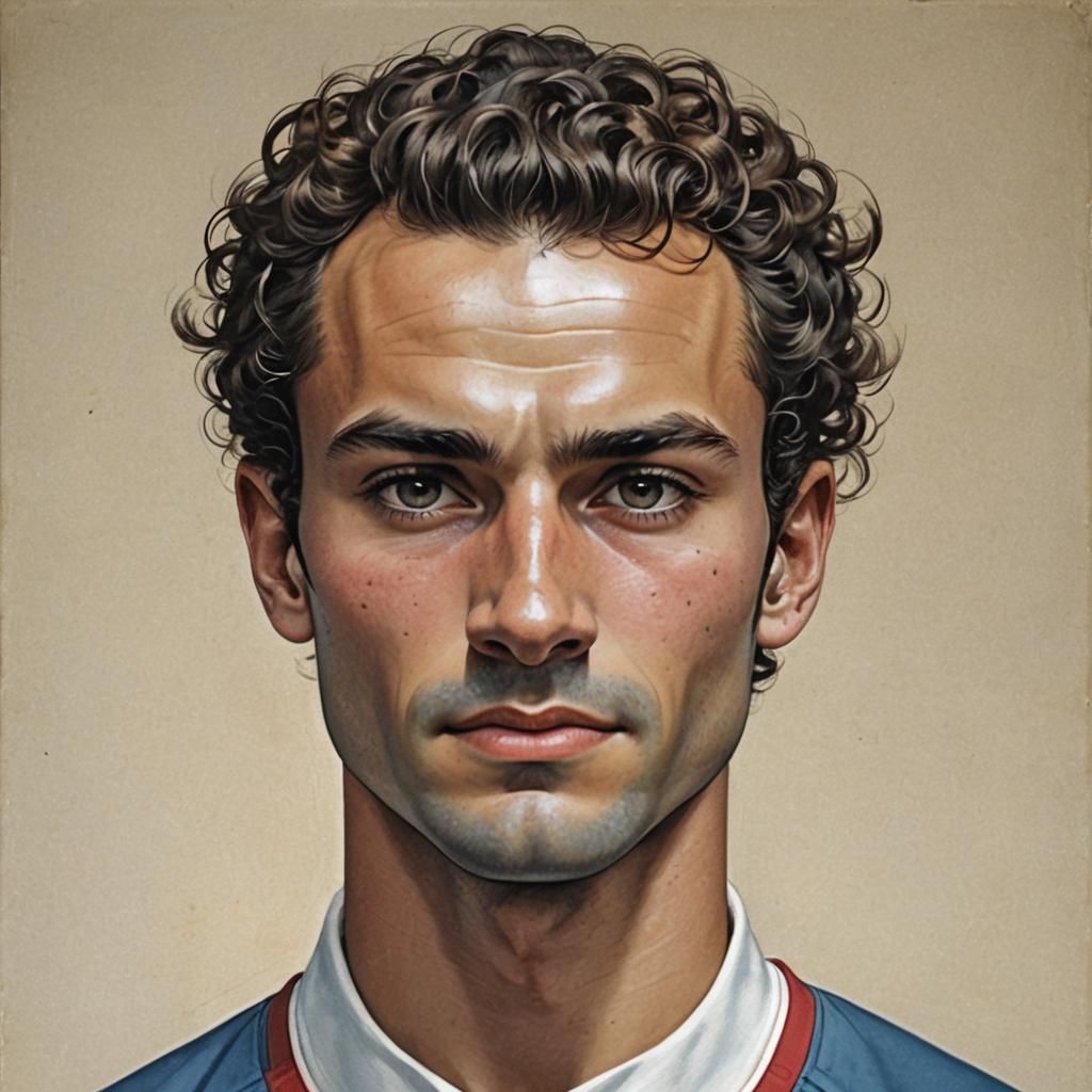 Turkish Woman with Gymnastic Physique, Detailed Matte Painti...