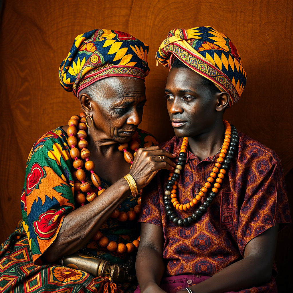 Elderly Woman's Gift: A Generational Moment