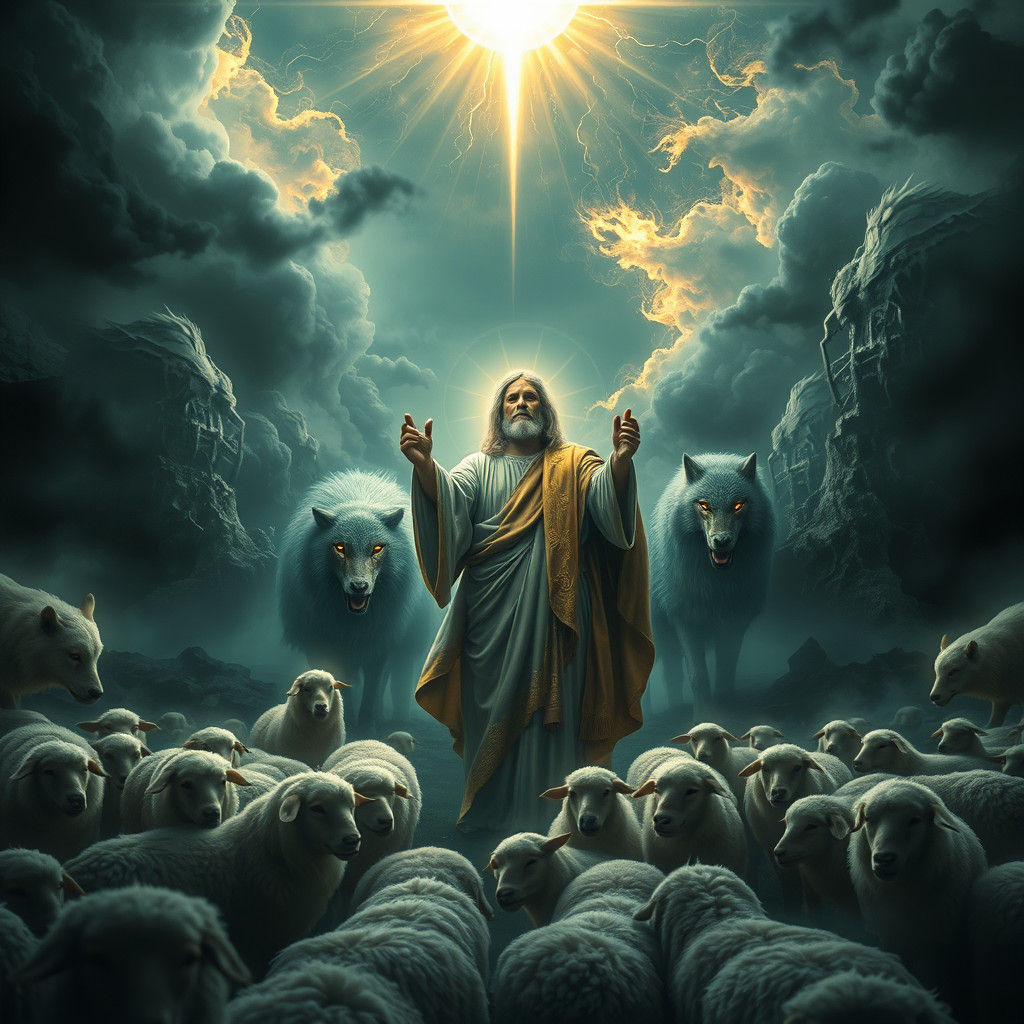 Jesus, Hope Amidst Wolves: Baroque Concept Art
