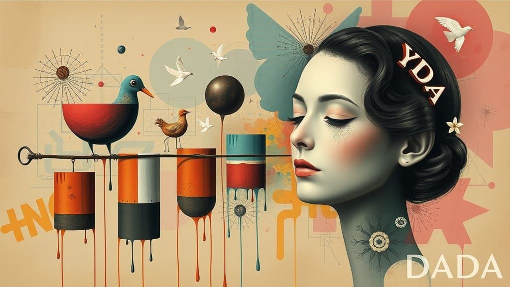 Dadaism Airbrush Art in Pastel Colors