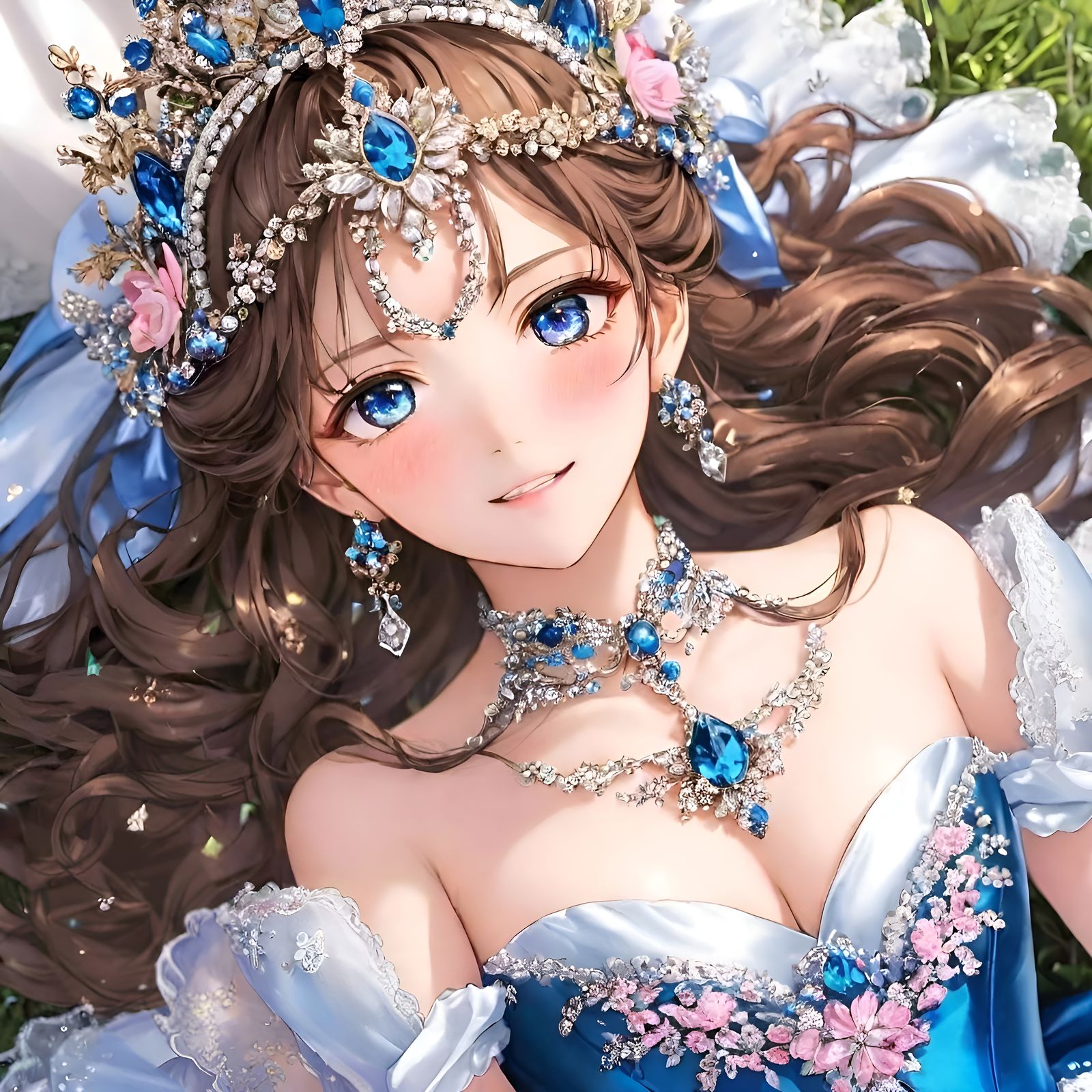 Gorgeous Princess in Ball Gown: Anime Poster Art