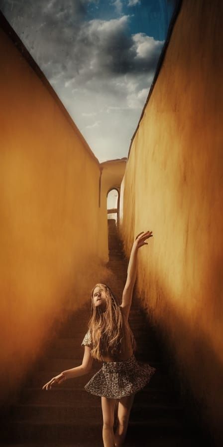 Girl Dancing in Alley: Award-Winning Photography