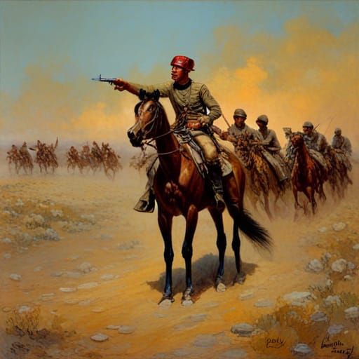 Bleak Oil Painting: The Horrors of War