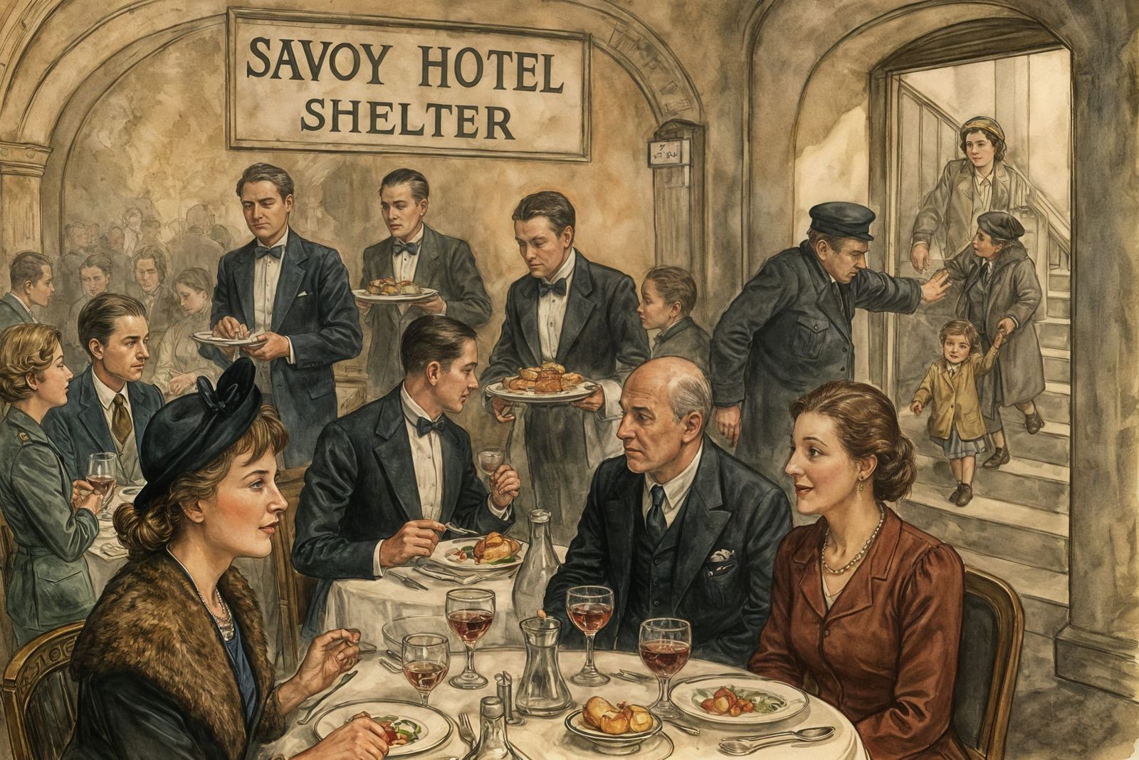 WWII Shelter: Class Divide at the Savoy Hotel