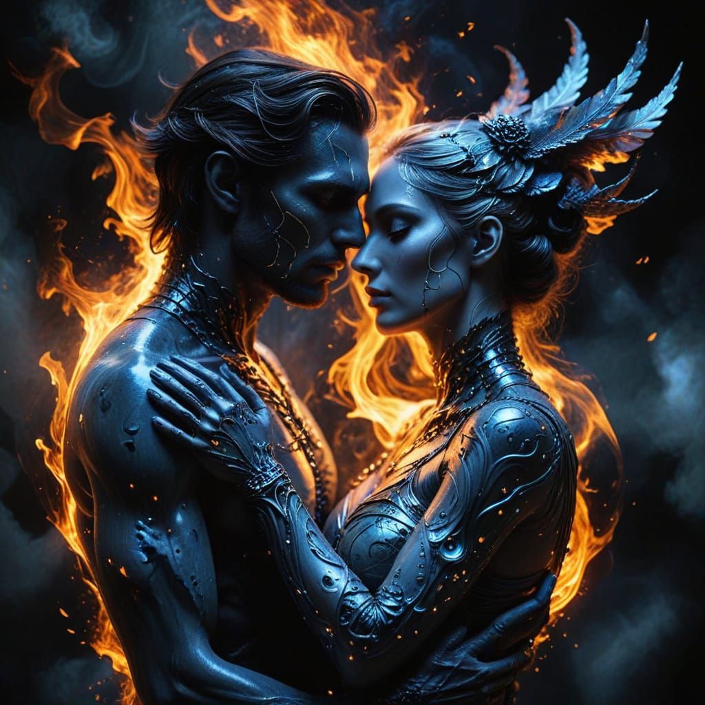 Twin Flame Souls in Ethereal Harmony