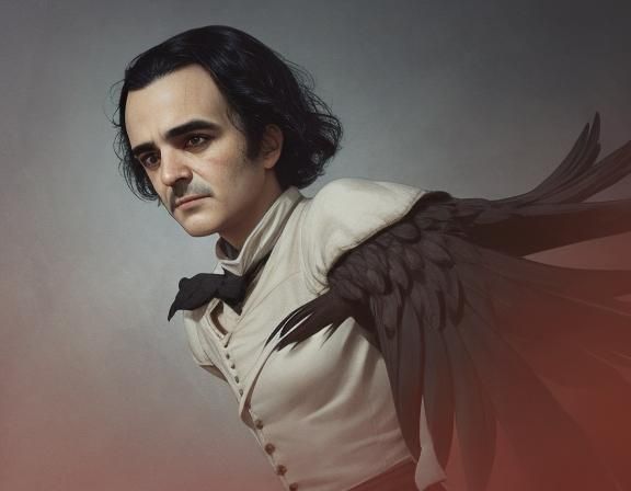 Eerie Portrait of Edgar Allan Poe