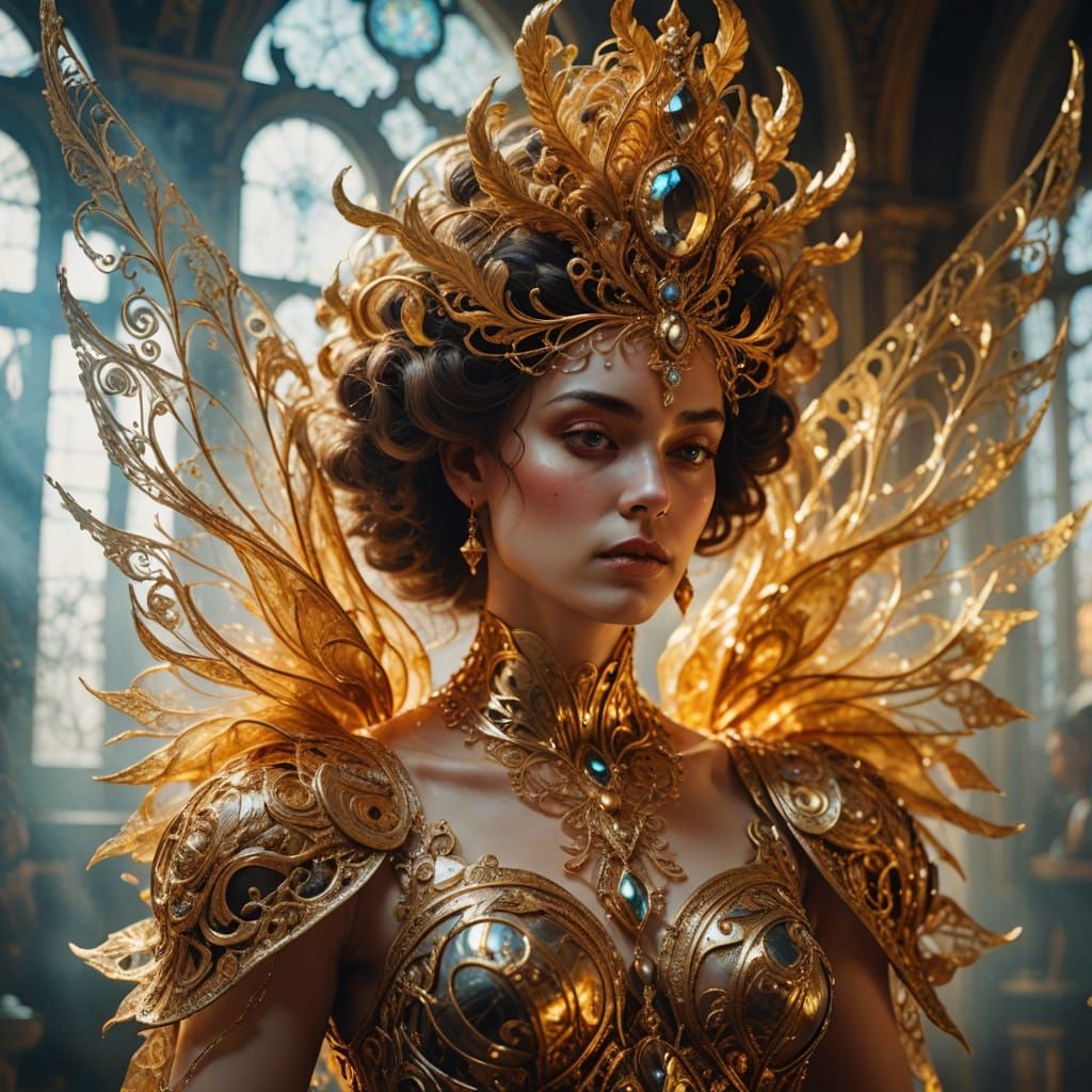 Ethereal God in Lavish Baroque Setting