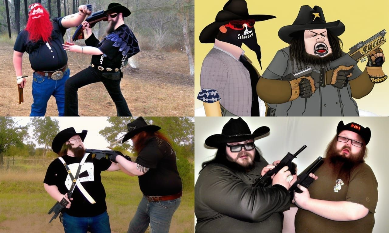 Gothic Cowboy Gunfight with Troll