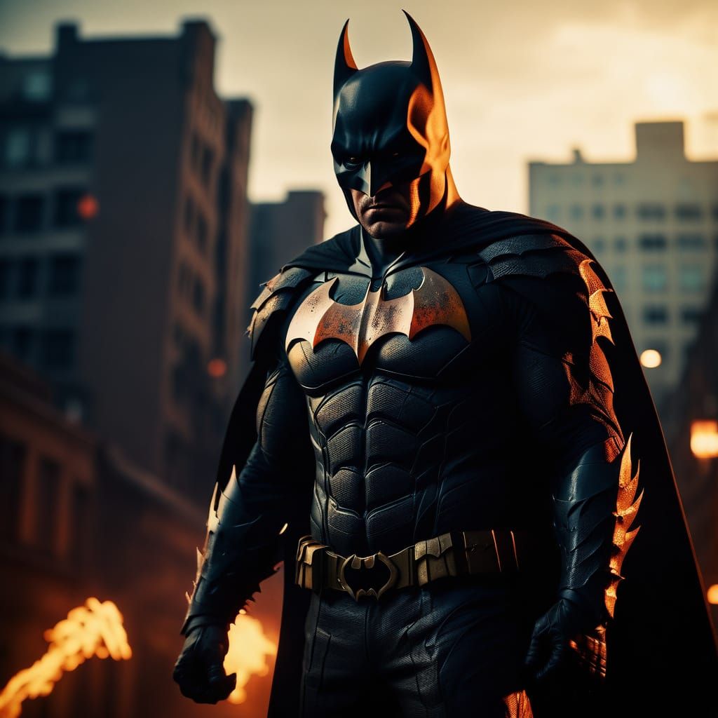 Epic Demon Batman Ascends in Cinematic Darkness