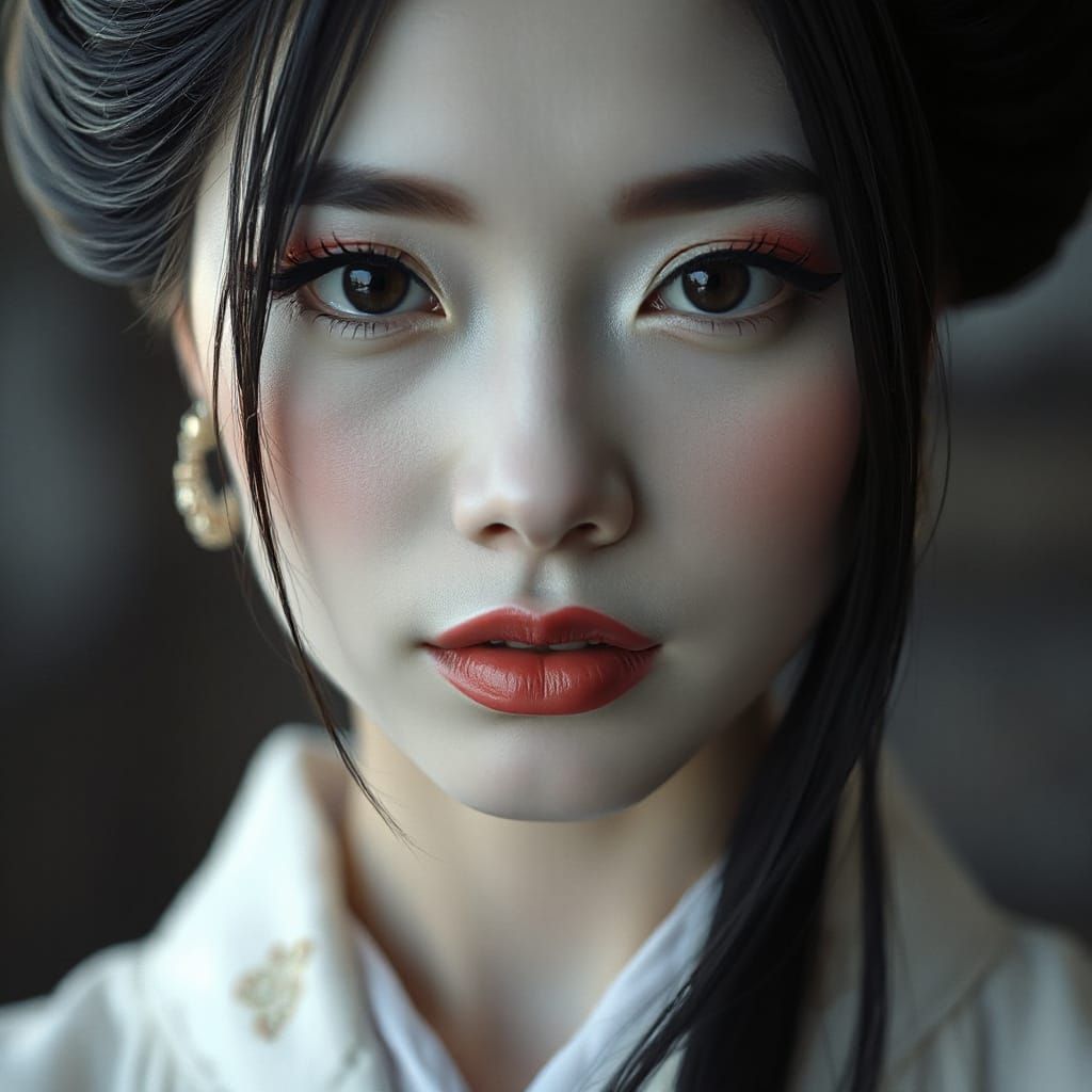 Portrait of a  geisha .