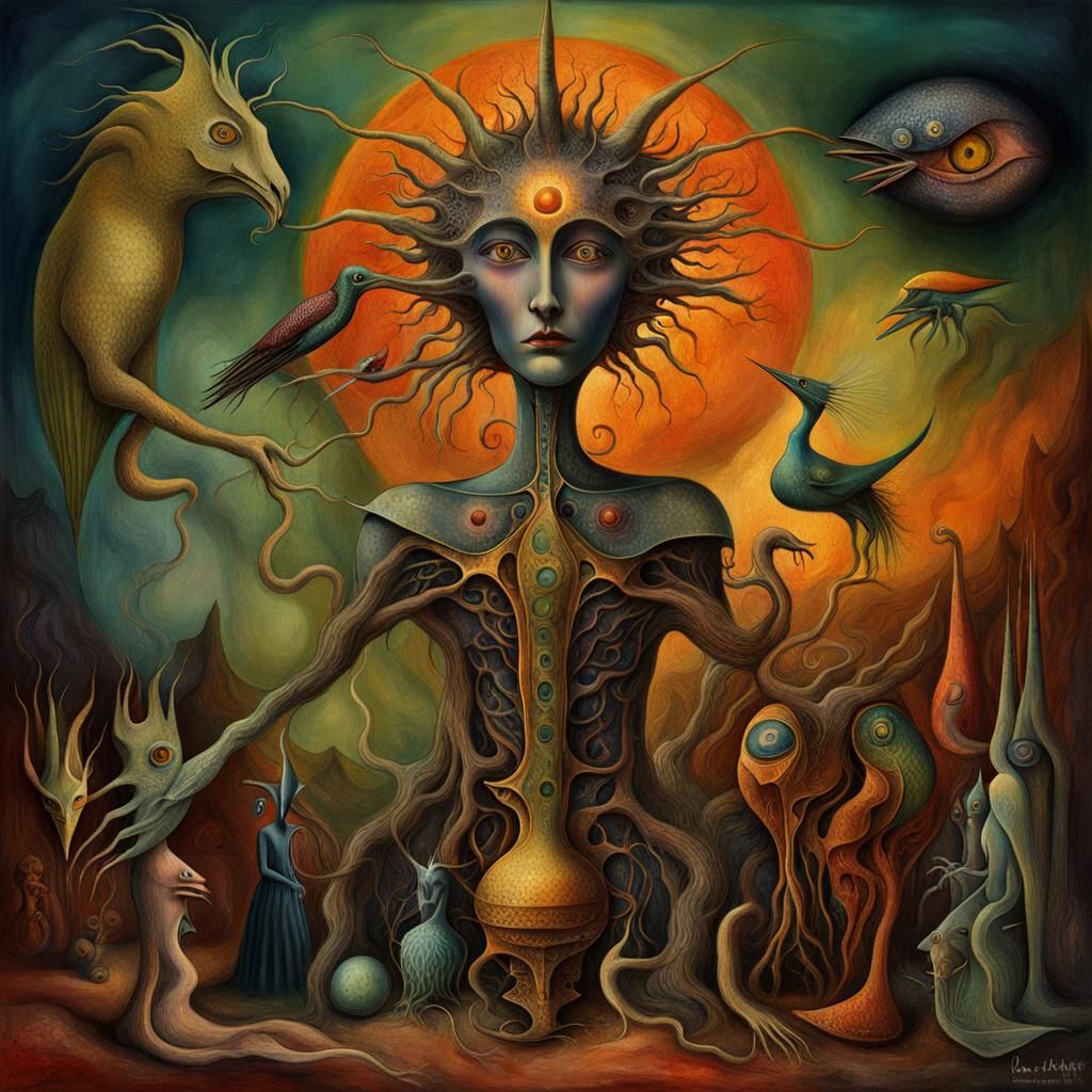 Surreal Dreamscape: A Biometric Organicpunk Masterpiece