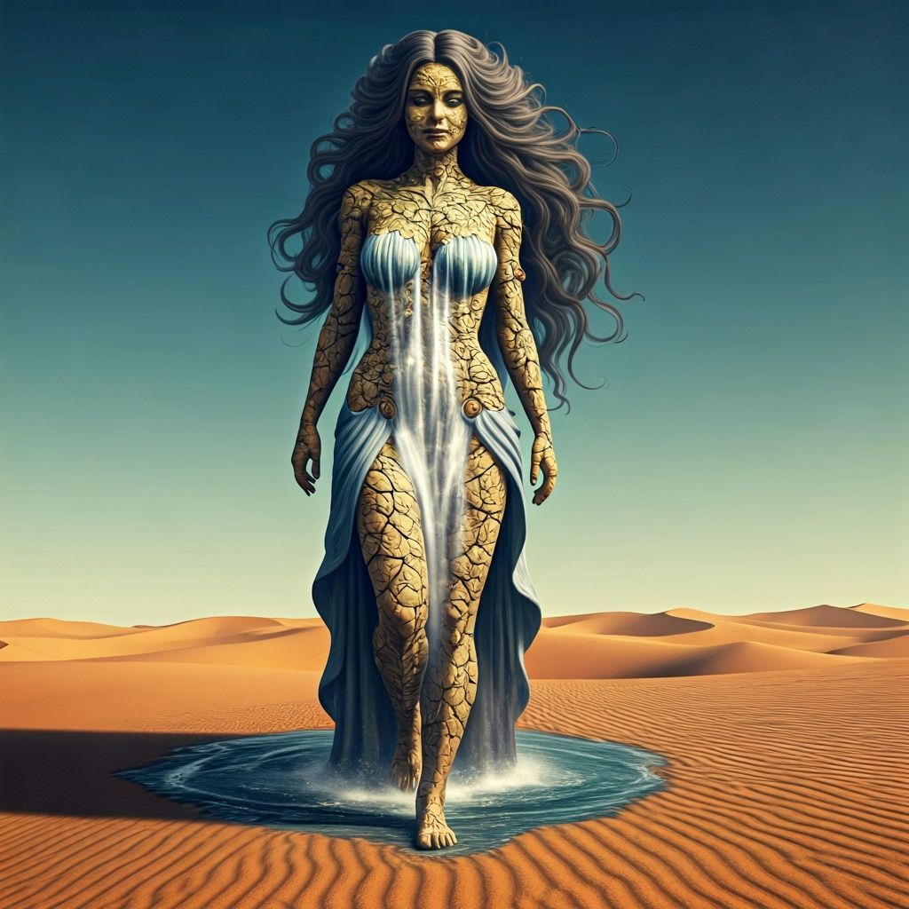 Stone Giantess Creates Desert Oasis