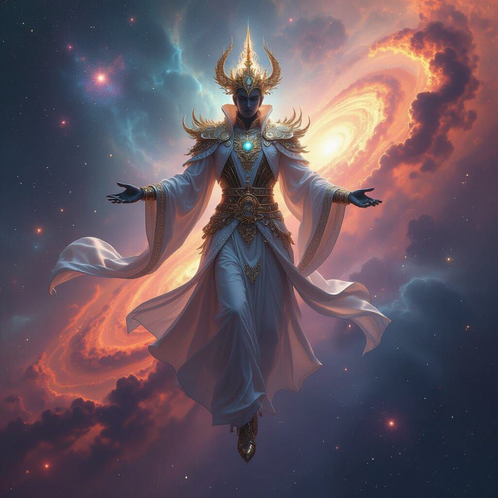 Cosmic God in Space: Digital Matte Painting